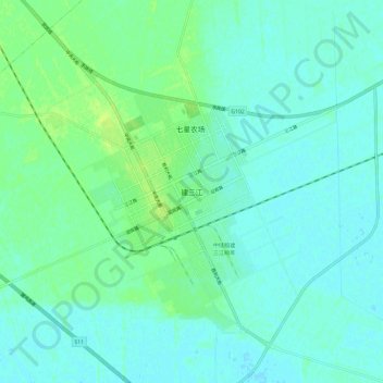 建三江地形图、海拔、地势