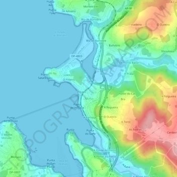 Telle地形图、海拔、地势