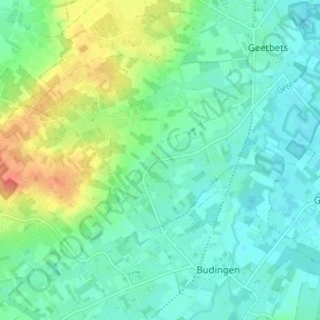 Glabbeek地形图、海拔、地势