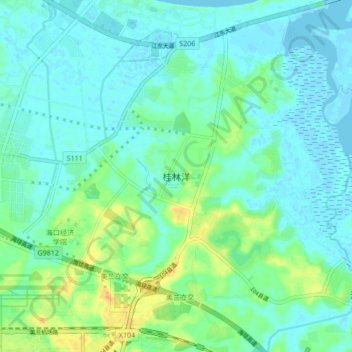 桂林洋地形图、海拔、地势