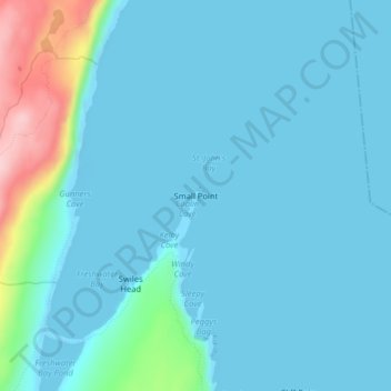 Small Point地形图、海拔、地势