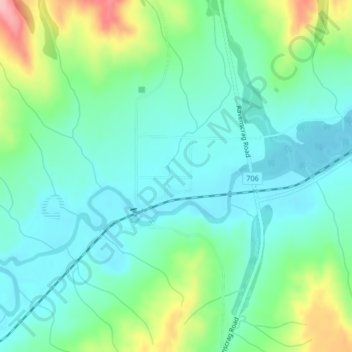 Ravenscrag地形图、海拔、地势