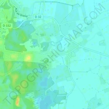 Monchaux地形图、海拔、地势