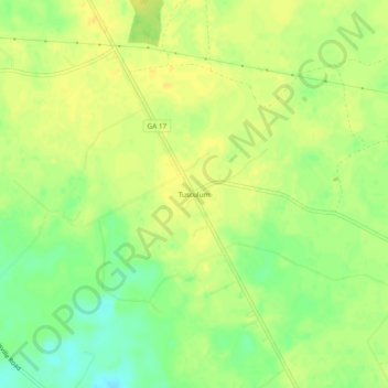 Tusculum地形图、海拔、地势