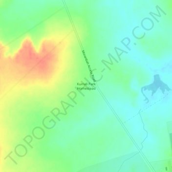 Kurrali Park Homestead地形图、海拔、地势