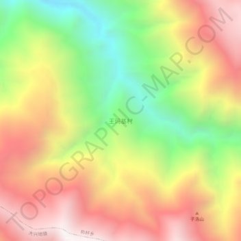 王玛基村地形图、海拔、地势