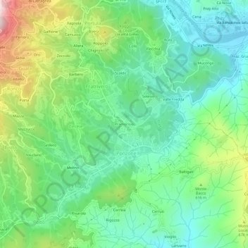 Pramorisio地形图、海拔、地势