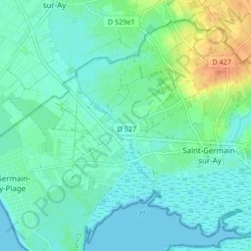 Salnel地形图、海拔、地势