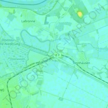 Nettelberg地形图、海拔、地势