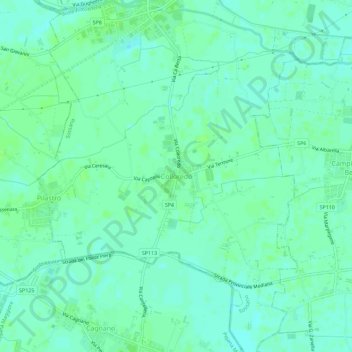 Colloredo地形图、海拔、地势