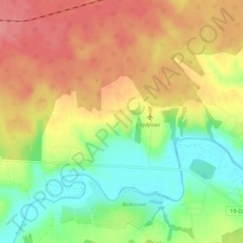 Кедрово地形图、海拔、地势