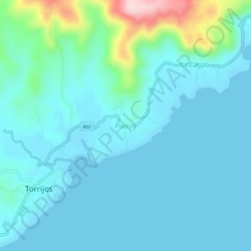 Poctoy地形图、海拔、地势