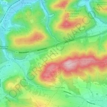 Heimbautal地形图、海拔、地势