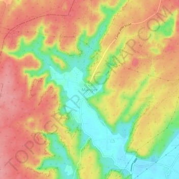 Manger地形图、海拔、地势