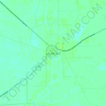 Tando Ghulam Ali地形图、海拔、地势