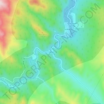 Deckers地形图、海拔、地势