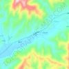 下严田地形图、海拔、地势