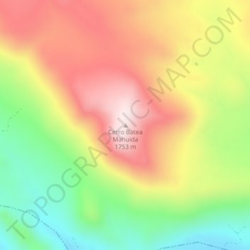 Cerro Batea Mahuida地形图、海拔、地势
