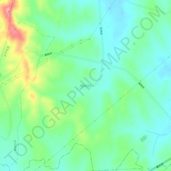 杨树村地形图、海拔、地势