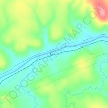 Tocadas地形图、海拔、地势