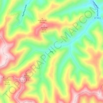 Etty地形图、海拔、地势