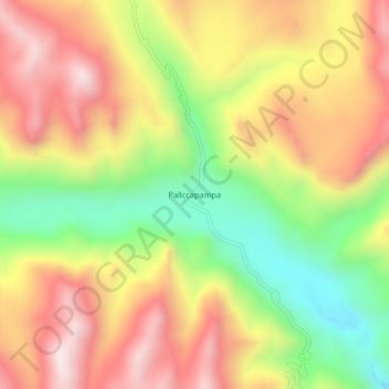 Pallccapampa地形图、海拔、地势