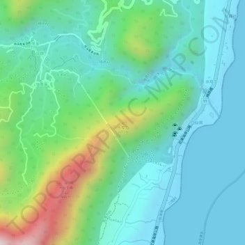 水母丁地形图、海拔、地势