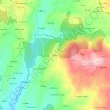 Grobas地形图、海拔、地势