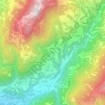 Mala地形图、海拔、地势