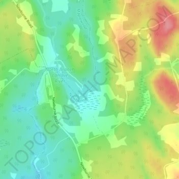 Texas Lake Pool地形图、海拔、地势
