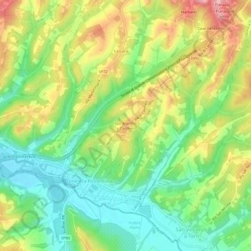 San Martino a Carcheri地形图、海拔、地势