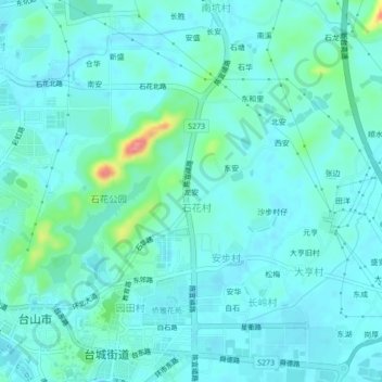 龙安地形图、海拔、地势