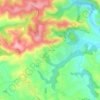 Charritte地形图、海拔、地势