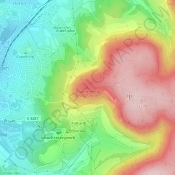 Braunenberg地形图、海拔、地势