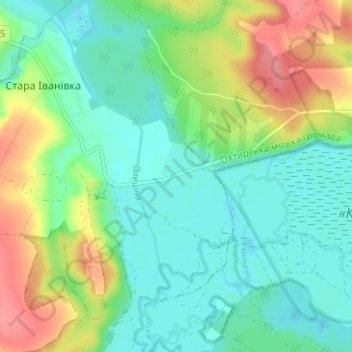 Pisky地形图、海拔、地势