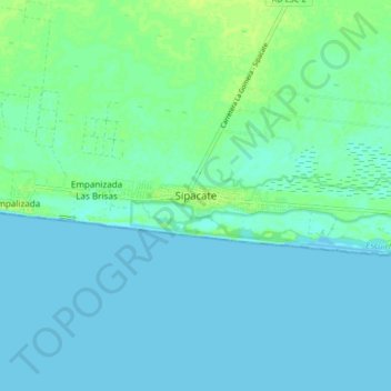 Sipacate地形图、海拔、地势