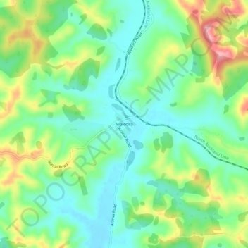 Waiotira地形图、海拔、地势