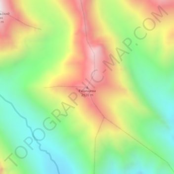Радищева地形图、海拔、地势