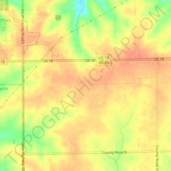 Montfort Junction地形图、海拔、地势
