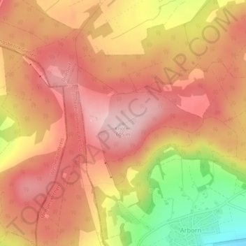 Knoten地形图、海拔、地势