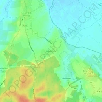 La Belle Etoile地形图、海拔、地势