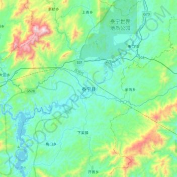 泰宁县地形图、海拔、地势