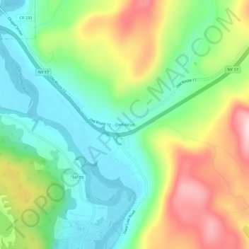 Damascus地形图、海拔、地势