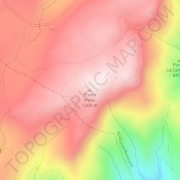 Punta Palai地形图、海拔、地势