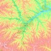 延安市地形图、海拔、地势