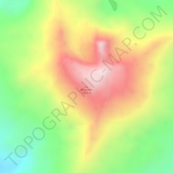 Waqrawiri地形图、海拔、地势