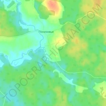 Корнилово地形图、海拔、地势