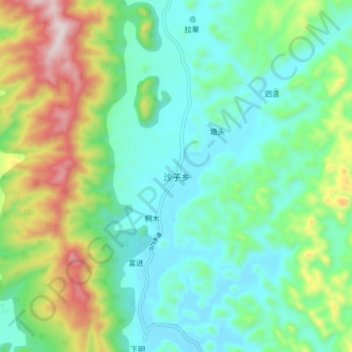 沙子乡地形图、海拔、地势