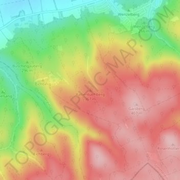 Rattenbachberg地形图、海拔、地势
