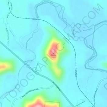 Mount Lewis地形图、海拔、地势